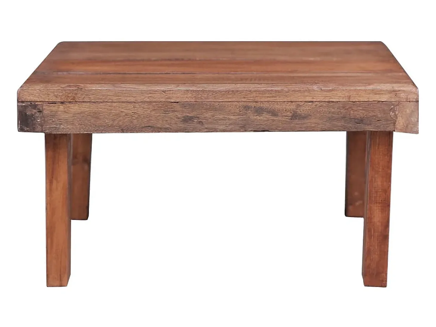 Mesa de centro de madera maciza reciclada 60x45x23 cm