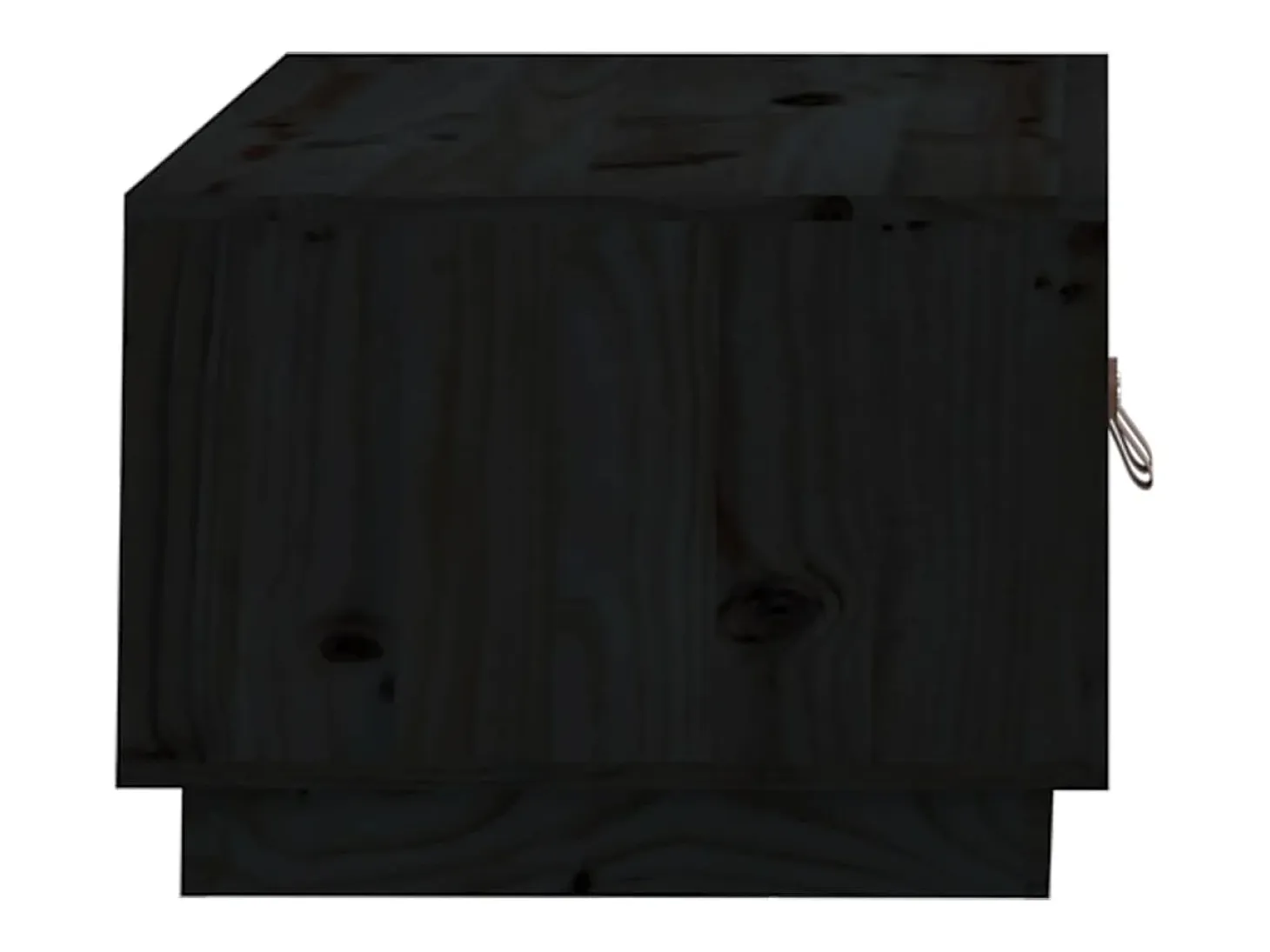 Mesa de centro de madera maciza de pino negro 80x50x35 cm