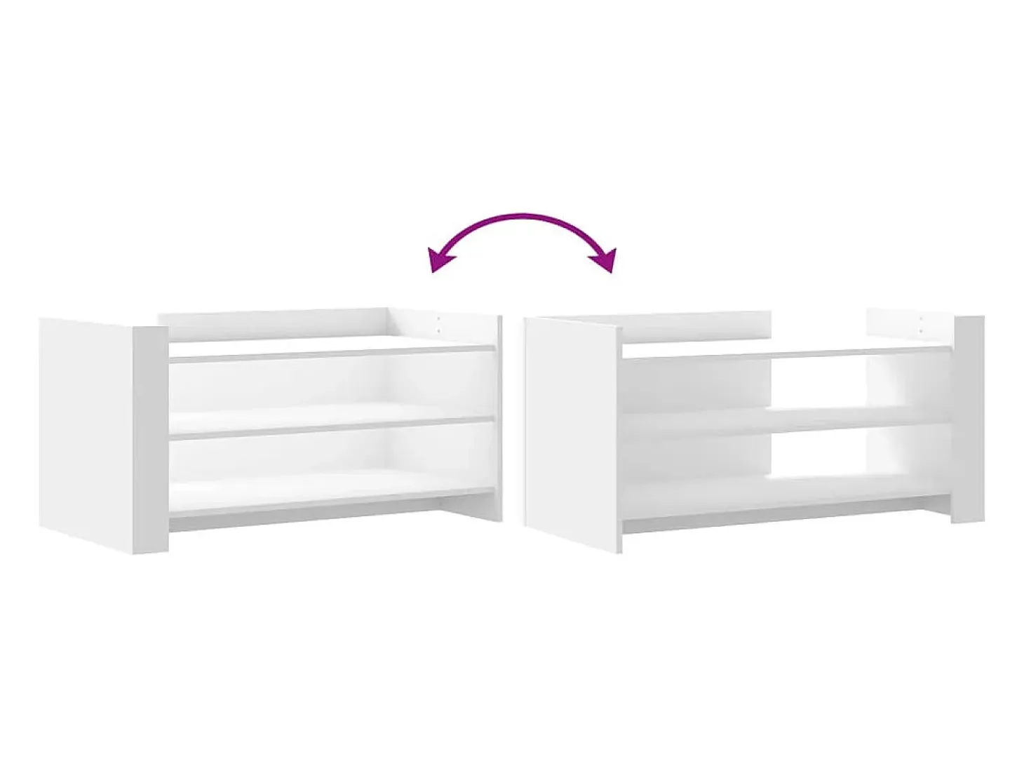 Mesa de centro de madera de ingeniería blanca 100x50x50 cm