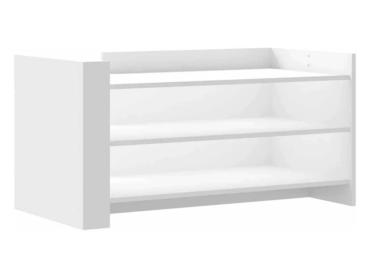 Mesa de centro de madera de ingeniería blanca 100x50x50 cm