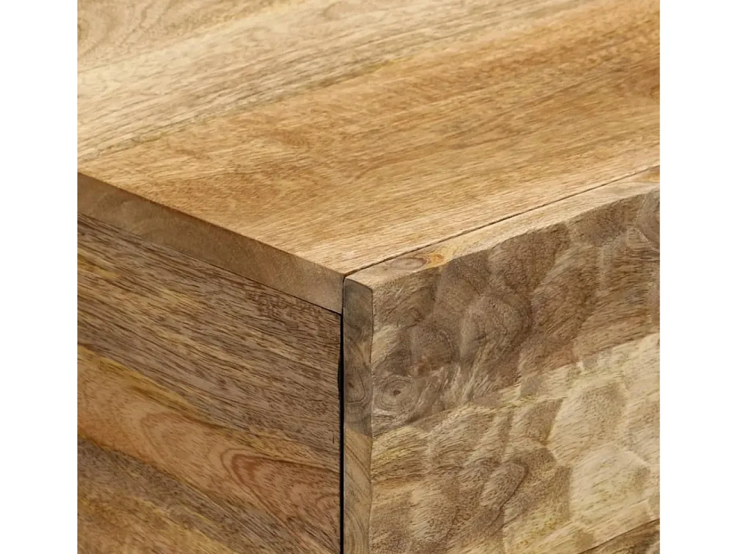 Mesa de centro de madera maciza de mango 80x50x40 cm