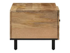 Mesa de centro de madera maciza de mango 80x50x40 cm