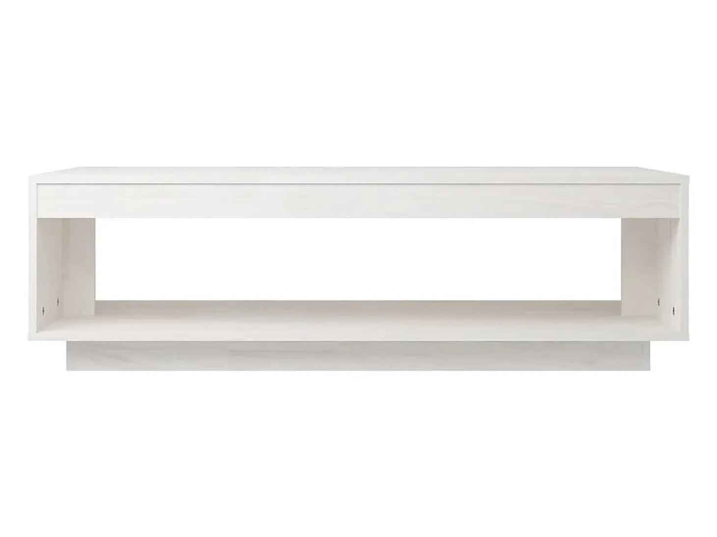 Mesa de centro de madera maciza de pino blanco 110x50x33,5 cm