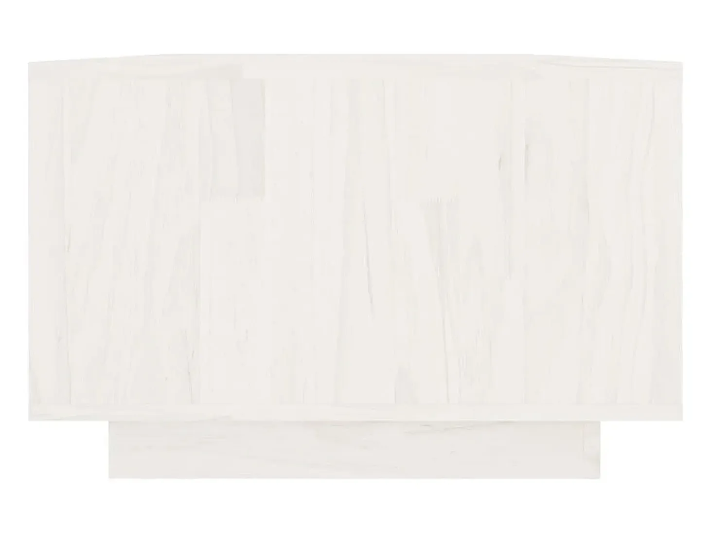 Mesa de centro de madera maciza de pino blanco 110x50x33,5 cm