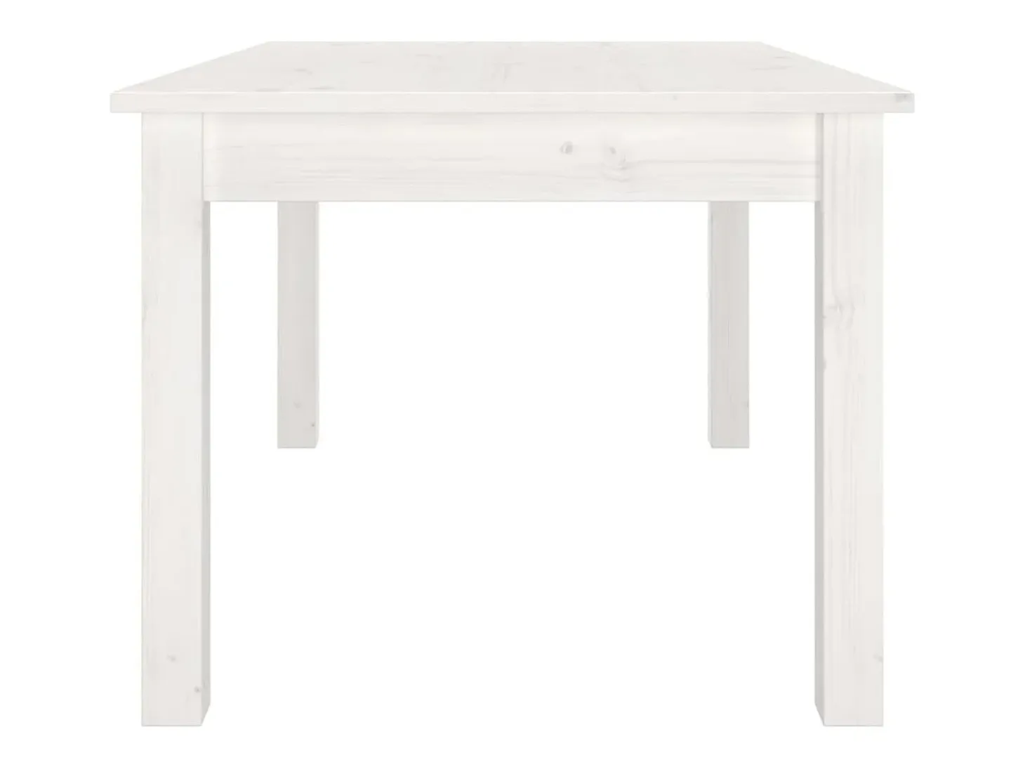 Mesa de centro de madera maciza de pino blanco 80x50x40 cm
