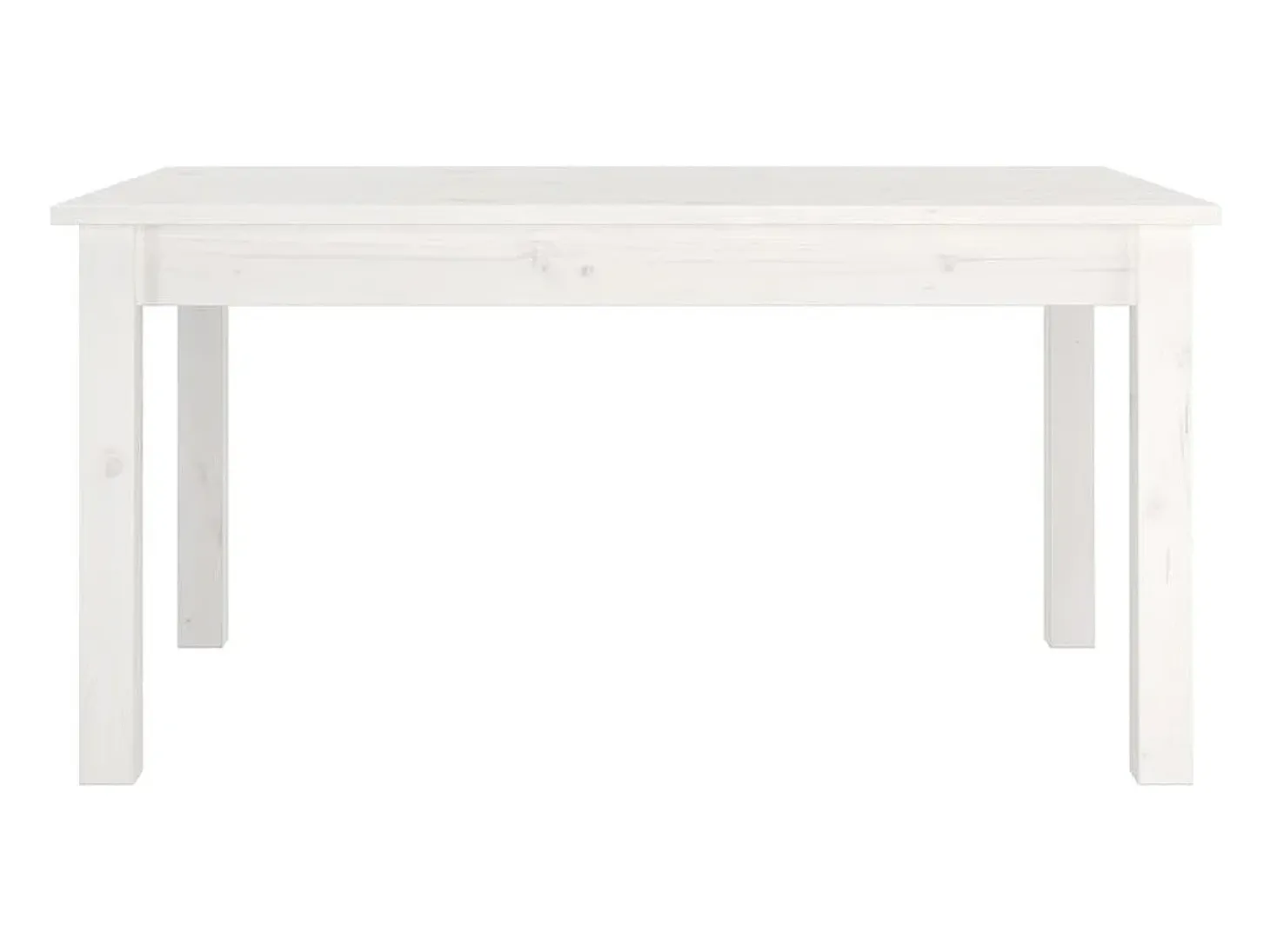 Mesa de centro de madera maciza de pino blanco 80x50x40 cm