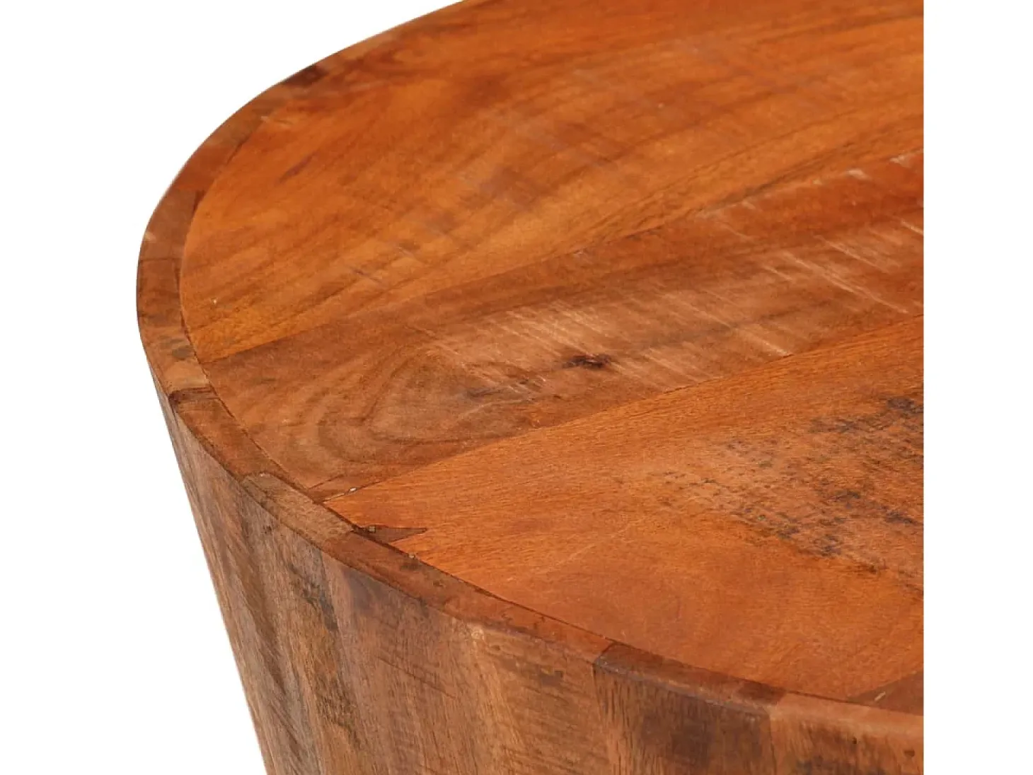 Mesa de centro de madera maciza de mango rugosa Ø 52x30 cm