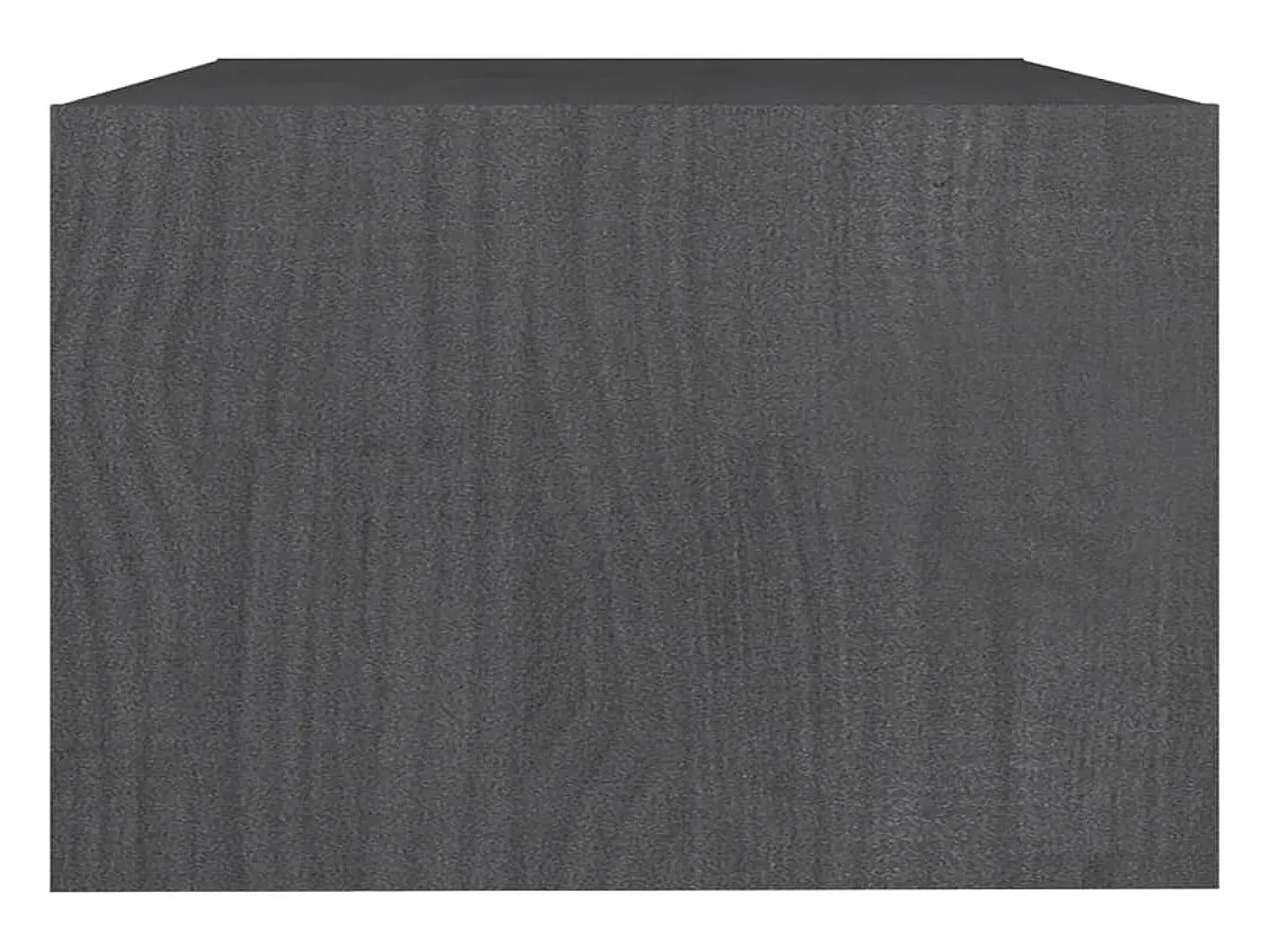 Mesa de centro de madera maciza de pino gris 75x50x33,5 cm