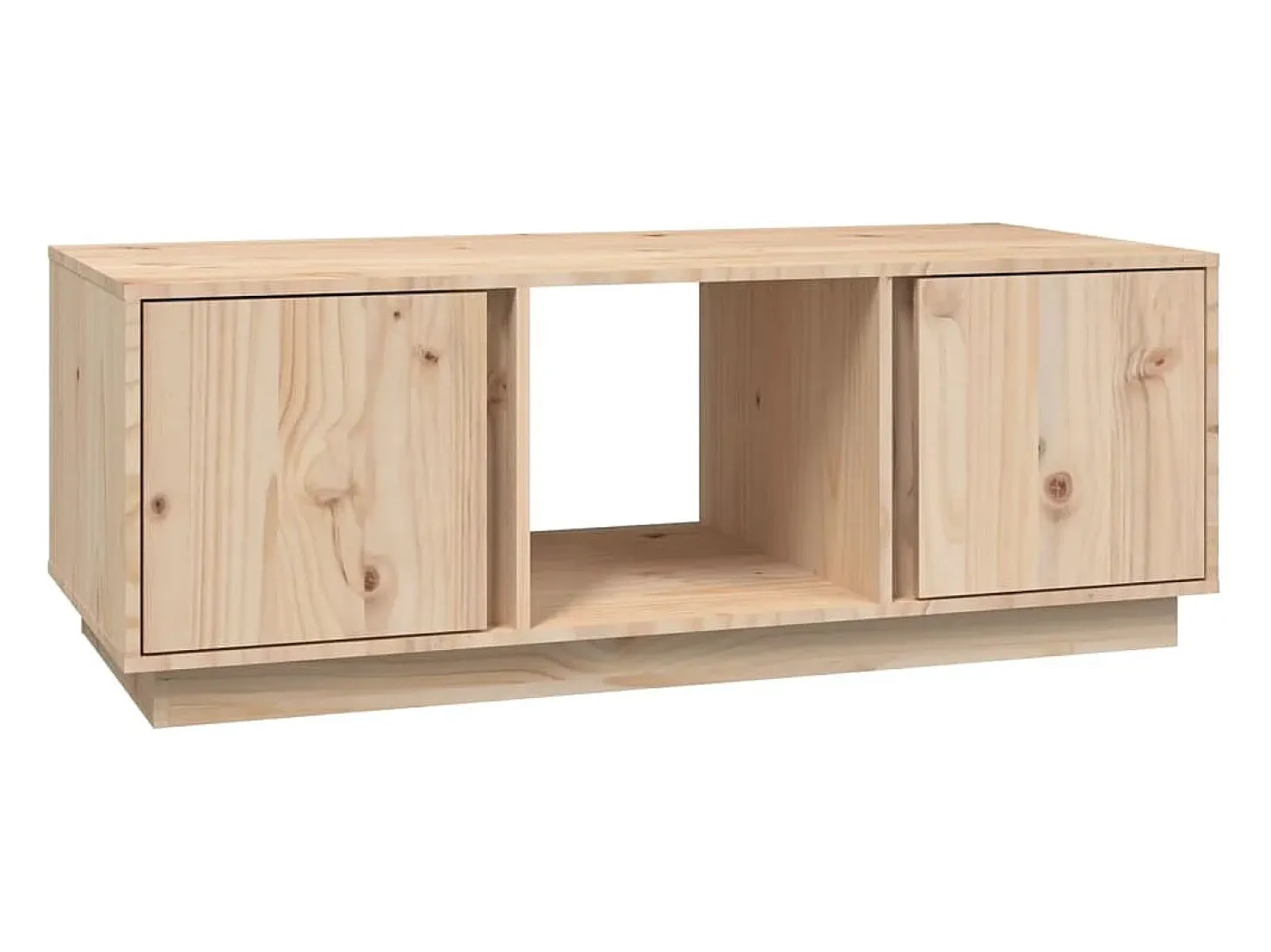 Mesa de centro de madera maciza de pino 110x50x40 cm