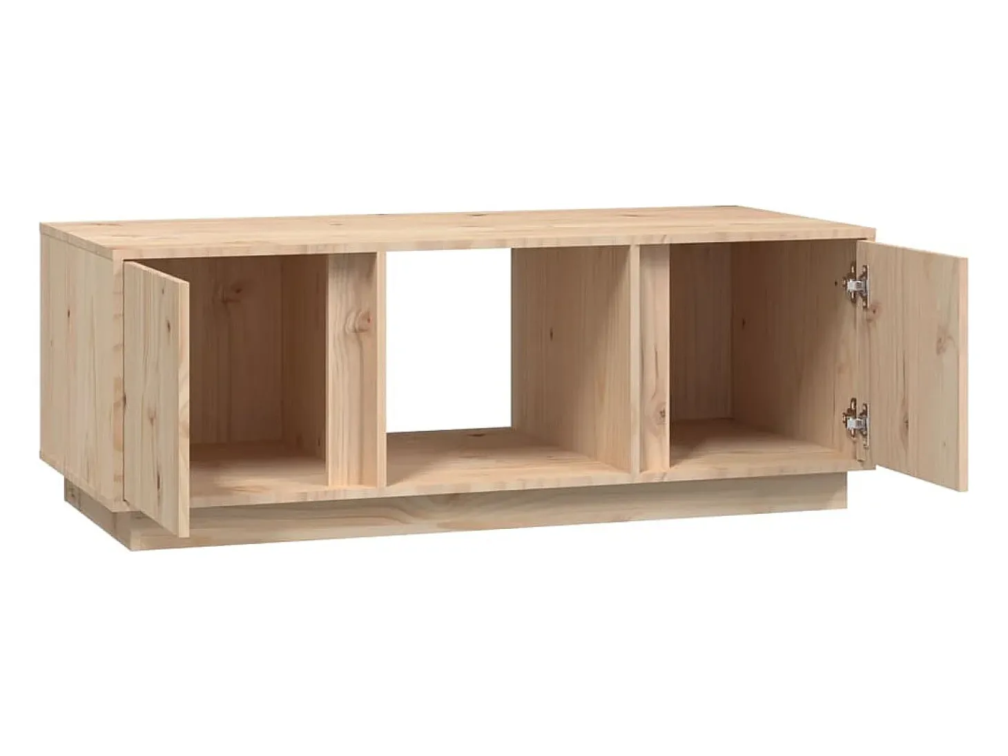Mesa de centro de madera maciza de pino 110x50x40 cm