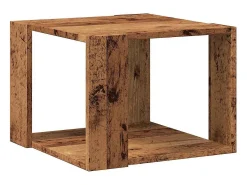 Mesa de centro de madera contrachapada envejecida 40x40x30 cm