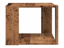 Mesa de centro de madera contrachapada envejecida 40x40x30 cm