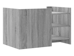 Mesa de centro de madera de ingeniería gris Sonoma 80x50x50 cm