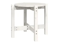 Mesa de centro de madera maciza de pino blanco Ø52,5x45 cm