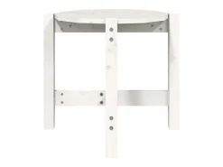 Mesa de centro de madera maciza de pino blanco Ø52,5x45 cm