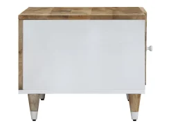 Mesa de centro de madera maciza de mango 80x50x40 cm