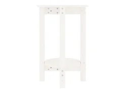 Mesa de centro de madera maciza de pino blanco Ø40x60 cm