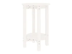 Mesa de centro de madera maciza de pino blanco Ø40x60 cm