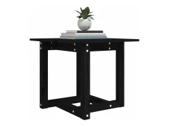 Mesa de centro de madera maciza de pino negro 50x50x45 cm