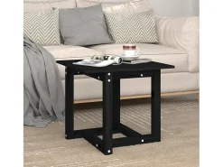 Mesa de centro de madera maciza de pino negro 50x50x45 cm