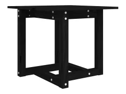 Mesa de centro de madera maciza de pino negro 50x50x45 cm