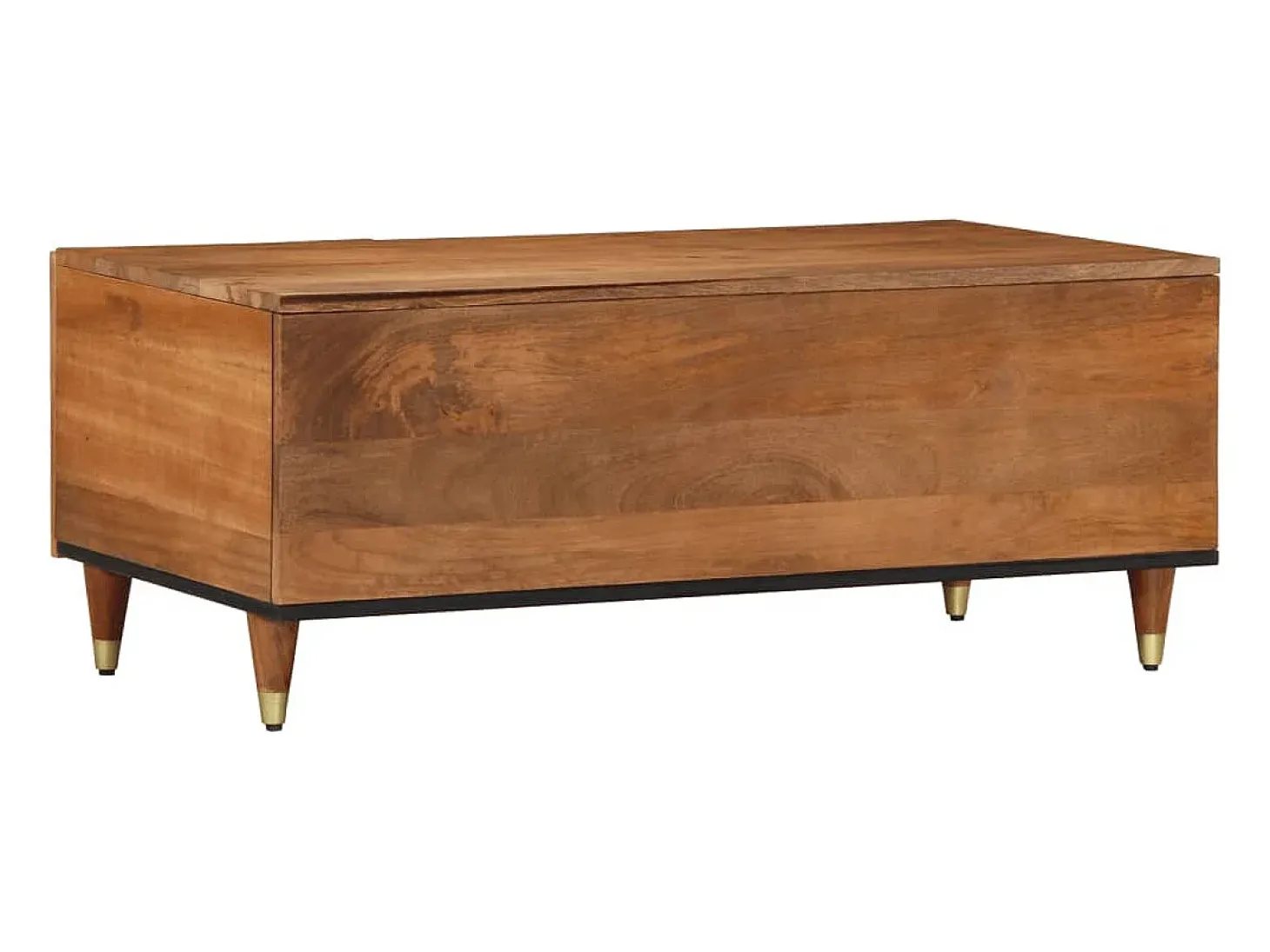 Mesa de centro de madera maciza mango 100x54x40 cm