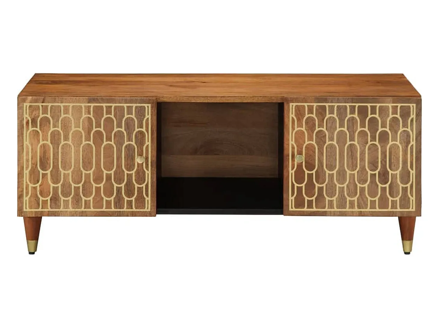 Mesa de centro de madera maciza mango 100x54x40 cm