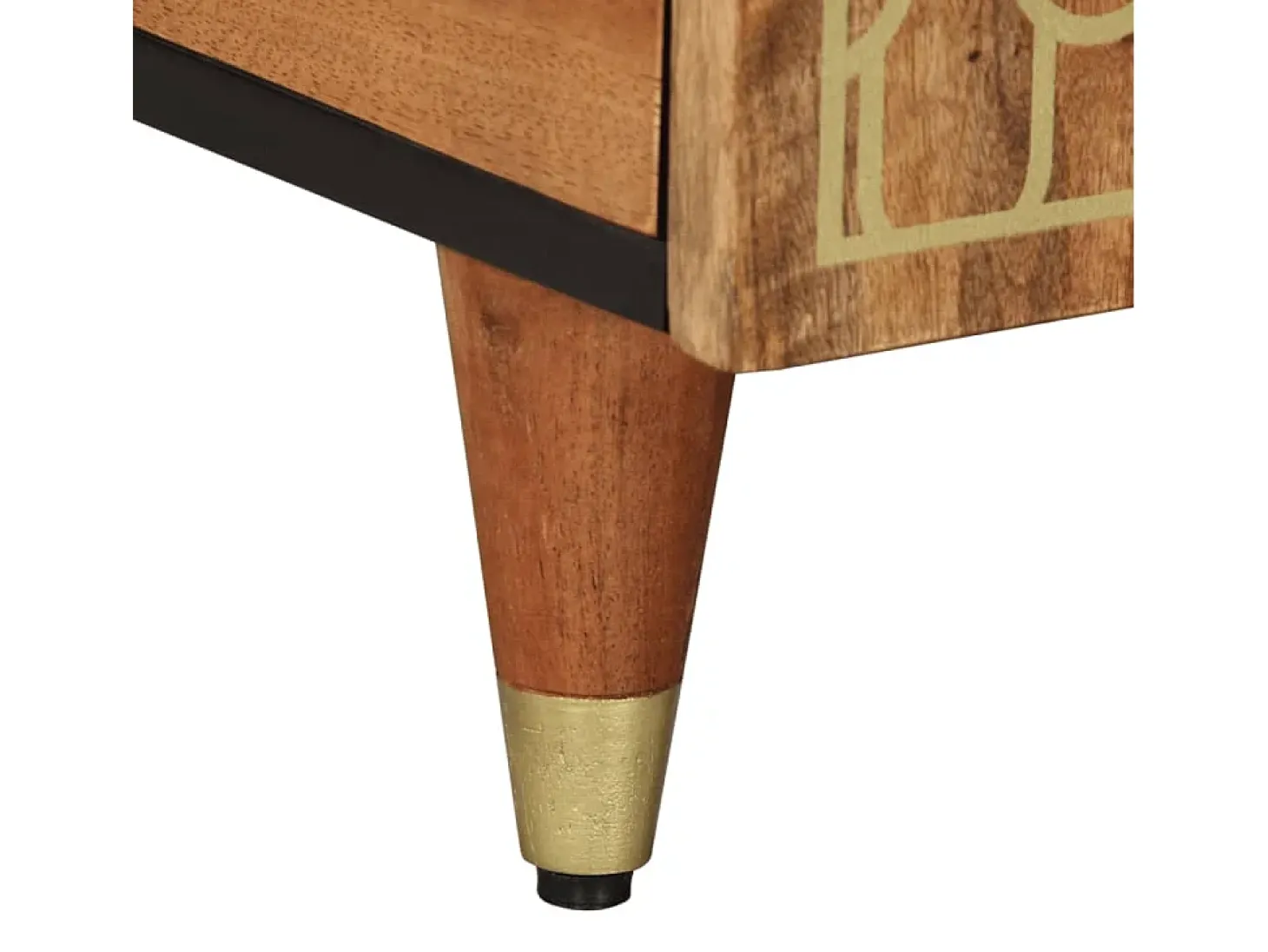 Mesa de centro de madera maciza mango 100x54x40 cm