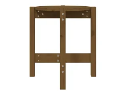 Mesa de centro de madera maciza de pino marrón miel Ø42,5x45 cm ES28882