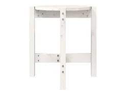 Mesa de centro de madera maciza de pino blanco Ø42,5x45 cm