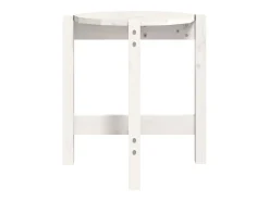 Mesa de centro de madera maciza de pino blanco Ø42,5x45 cm