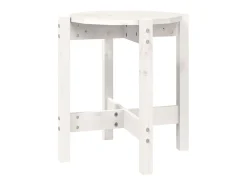 Mesa de centro de madera maciza de pino blanco Ø42,5x45 cm