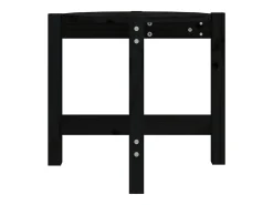Mesa de centro de madera maciza de pino negro Ø52,5x45 cm