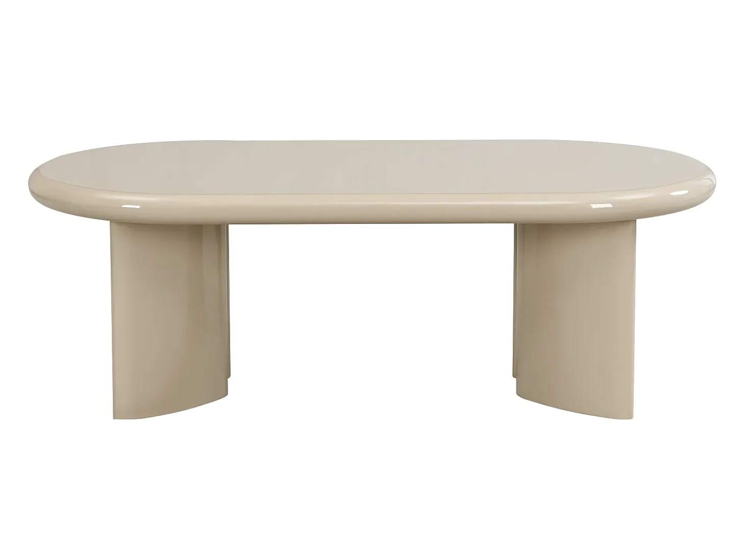 Mesa de centro de MDF - Beige lacado - TABEMI