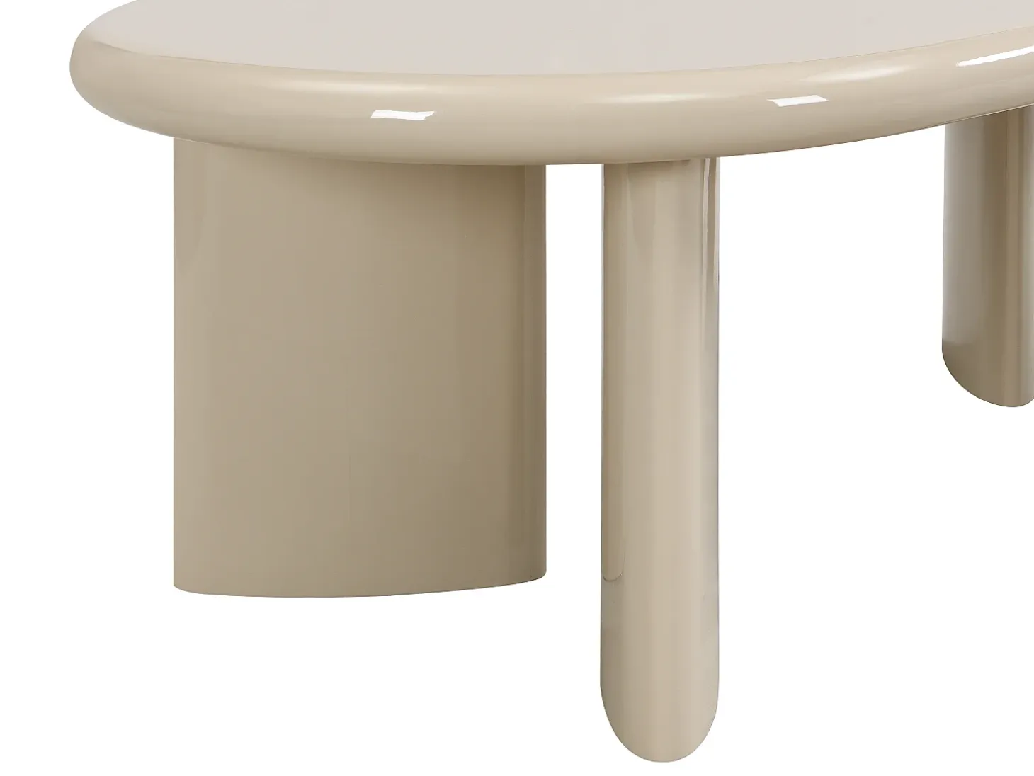 Mesa de centro de MDF - Beige lacado - TABEMI