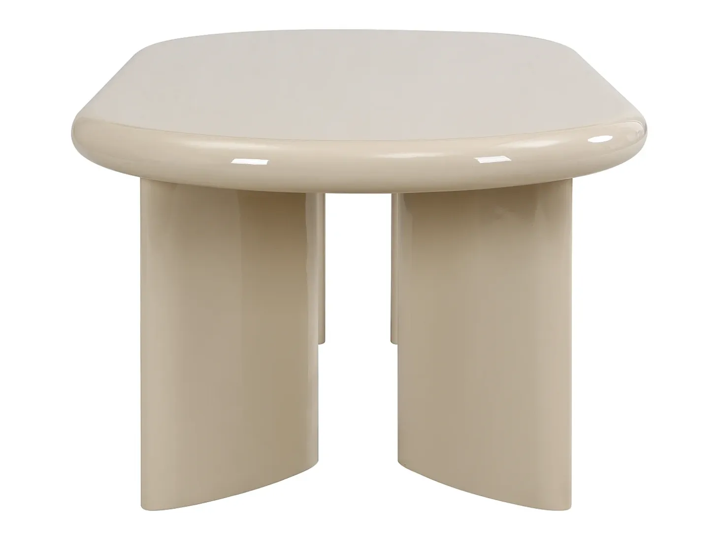 Mesa de centro de MDF - Beige lacado - TABEMI
