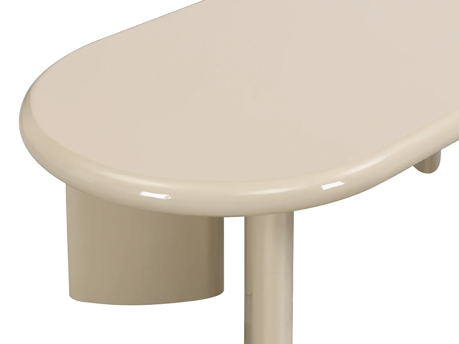 Mesa de centro de MDF - Beige lacado - TABEMI