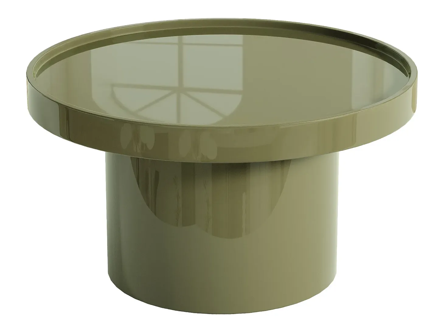 Mesa de centro de MDF - Verde caqui lacado - SYBEVA