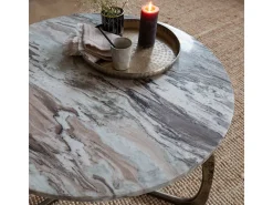 Mesa de centro de mármol Valou con almacenamiento, diseño contemporáneo y elegancia sutil