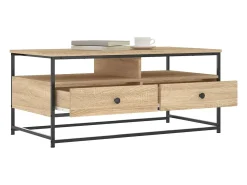 Mesa de centro de roble Sonoma 100x51x45 cm madera de ingeniería