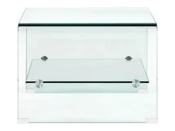 Mesa de centro de vidrio templado transparente 50x45x33 cm