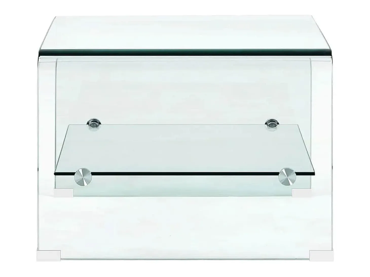 Mesa de centro de vidrio templado transparente 50x45x33 cm