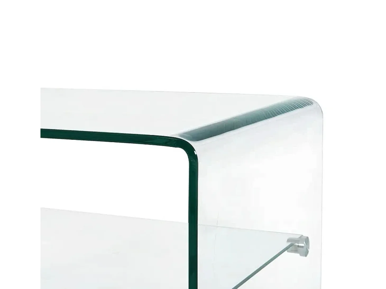 Mesa de centro de vidrio templado transparente 50x45x33 cm