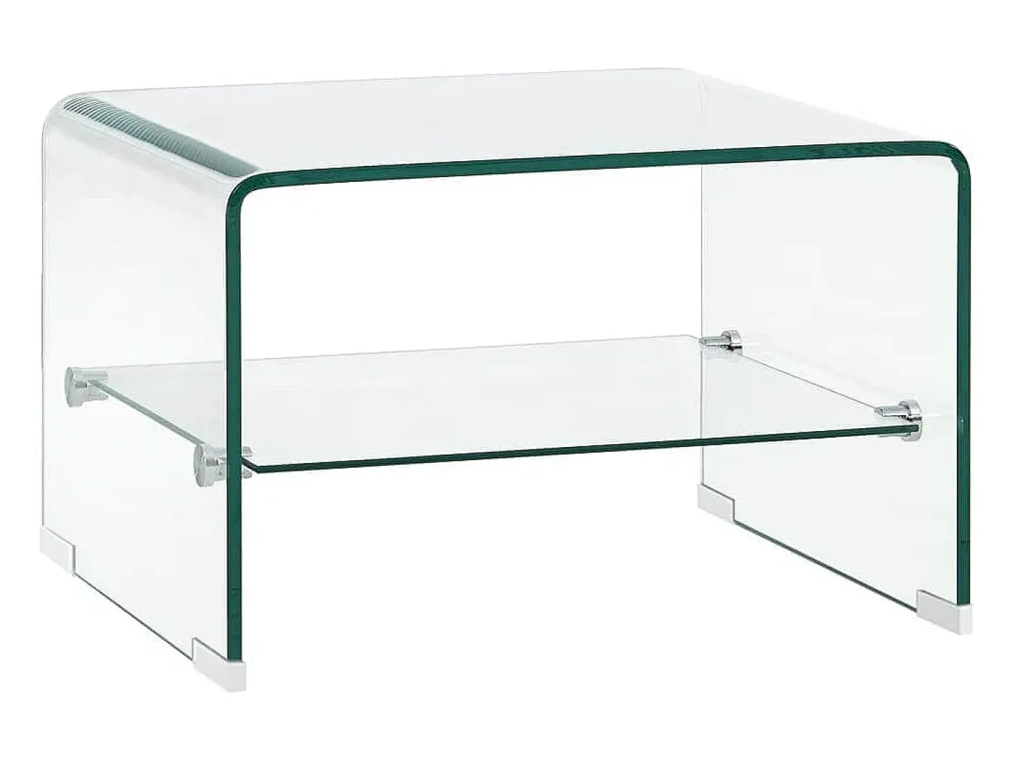 Mesa de centro de vidrio templado transparente 50x45x33 cm