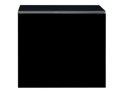 Mesa de centro de vidrio templado negro 50x50x45 cm