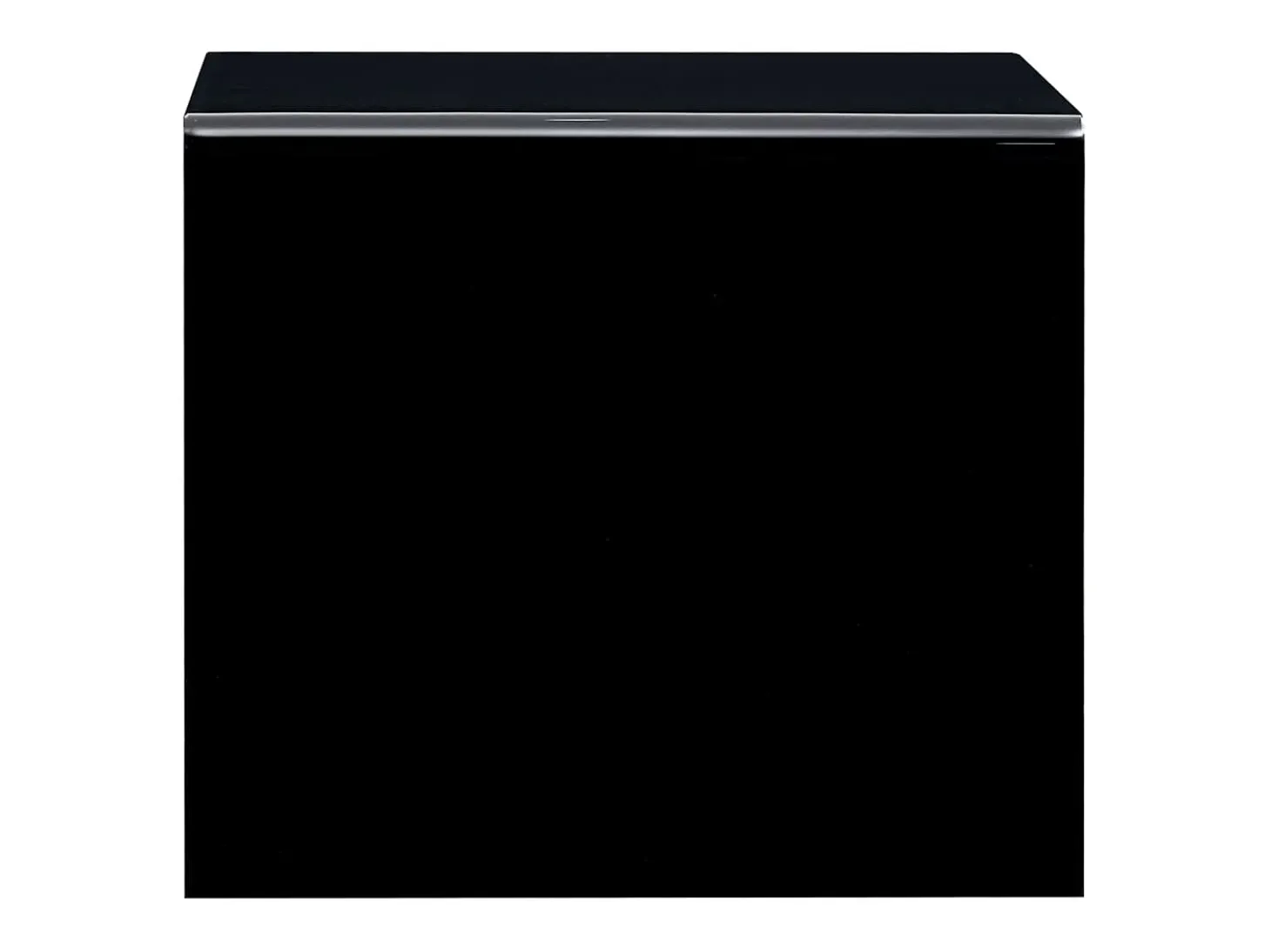 Mesa de centro de vidrio templado negro 50x50x45 cm