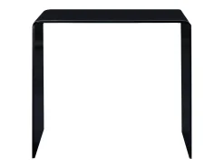Mesa de centro de vidrio templado negro 50x50x45 cm