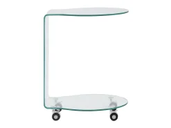 Mesa de centro de vidrio templado 45x40x58 cm ES52237