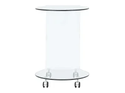 Mesa de centro de vidrio templado 45x40x58 cm ES52237