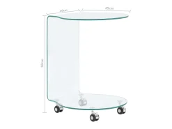 Mesa de centro de vidrio templado 45x40x58 cm ES52237